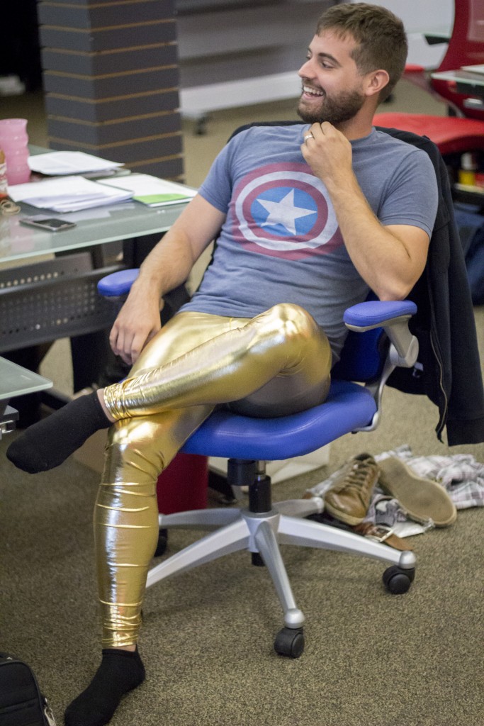 gold man leggings