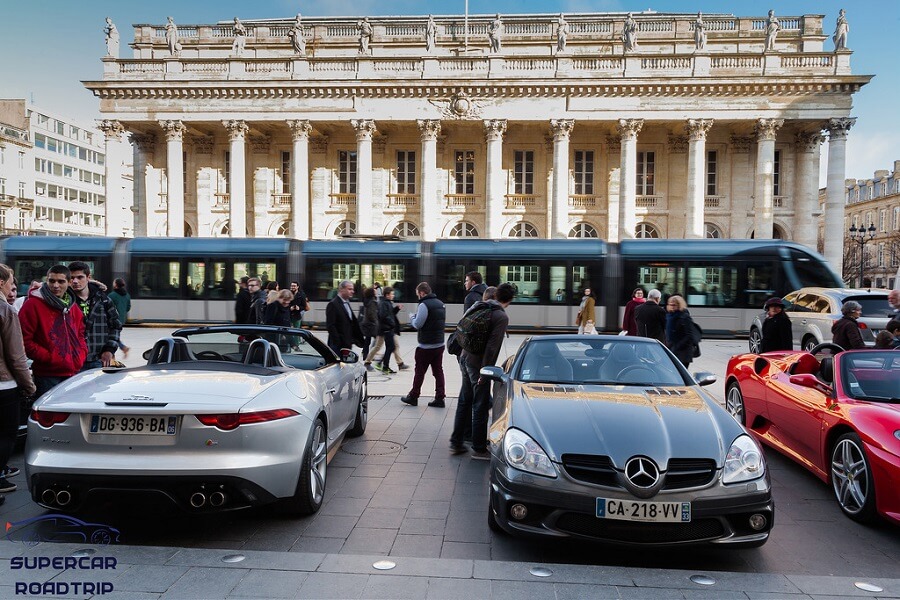 Supercars in Bordeaux luxury rental cars