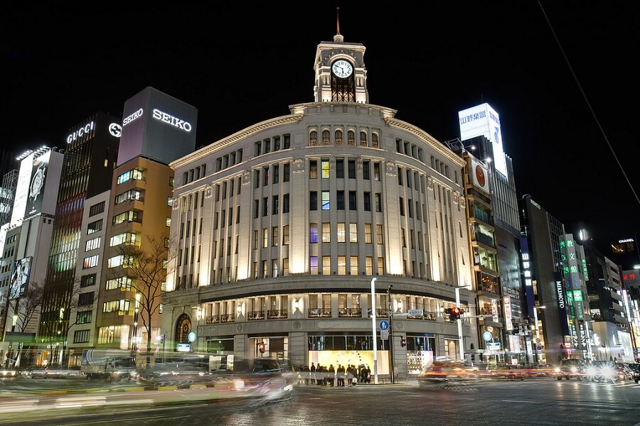 Ginza district, the place to buy Japanese Luxury Brands