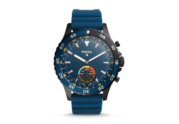 The Fossil Hybrid Smartwatch - Q Crewmaster Blue Silicone