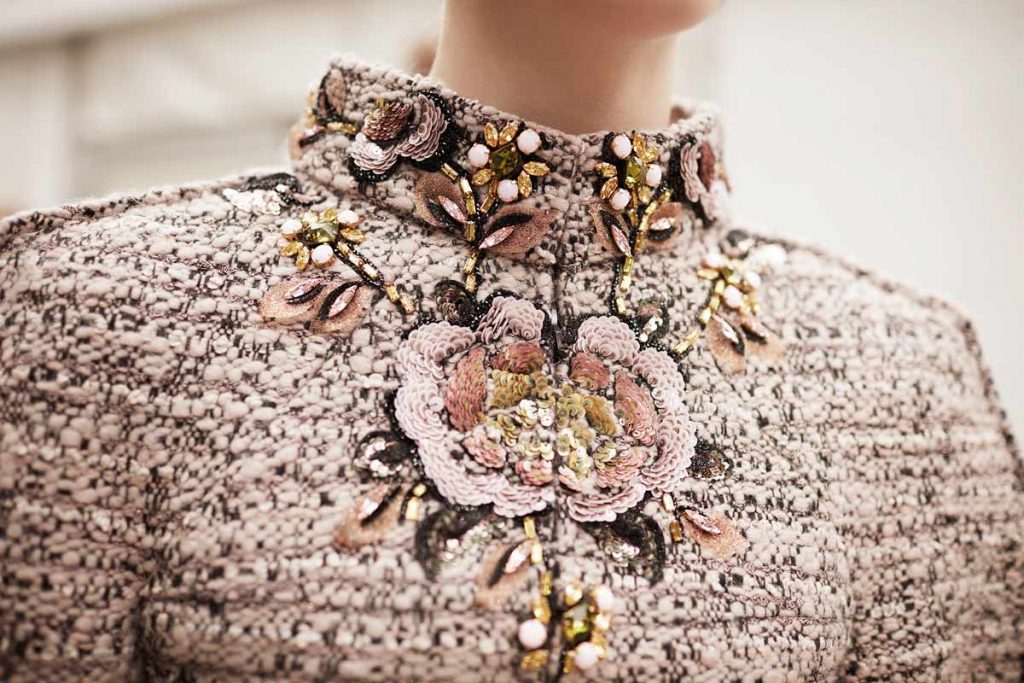 luxury fashion brands chanel new collection embroidery details