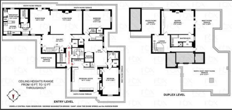 Barbara Streisand penthouse floorplan